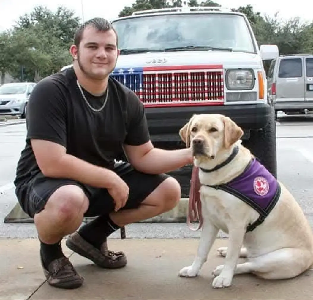 Service Dog Feather Downs Clearly Christen (Full Access Service Dog)